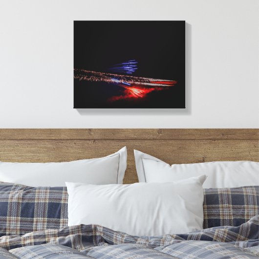 0954-Vuurwerk Canvas Afdruk (Insitu (Slaapkamer))