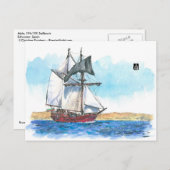 (096) Atyla Schooner Sailships Briefkaart (Voorkant / Achterkant)