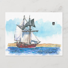 (096) Atyla Schooner Sailships Briefkaart