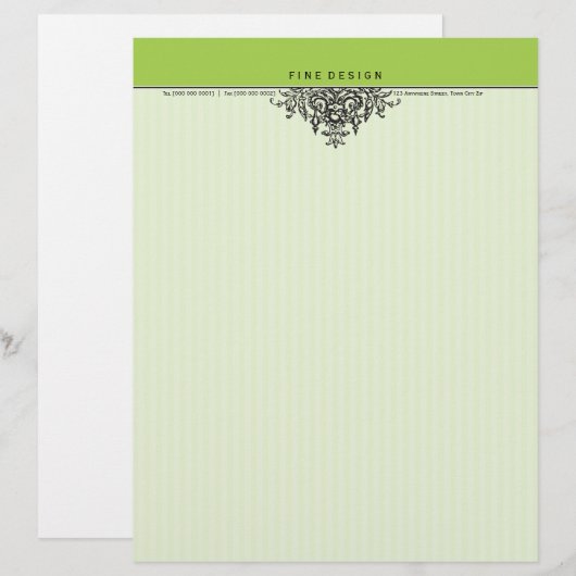 096 Susan :: LETTERHEAD - mooie renaissance 12 Gepersonaliseerd Briefhoofd (Voorkant / Achterkant)