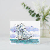 (097) La Recouvrance Tall Ship Briefkaart (Staand voorkant)