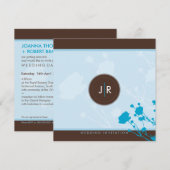 098 Sara :: BRUILOFT NODIGT weidebloemen 6SQ UIT Kaart (Voorkant / Achterkant)