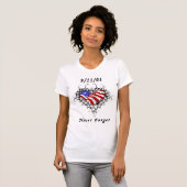 09-11-01 Vergeet patriottische T-Shirt nooit (Voorkant volledig)
