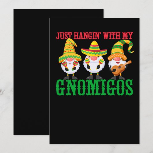09.Cinco de Mayo, gewoon met mijn Gnomigos Gno Save The Date (Voorkant / Achterkant)