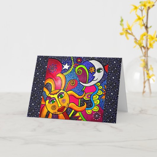 09 -  Cosmos Greeting Card Kaart (Gele Bloem)