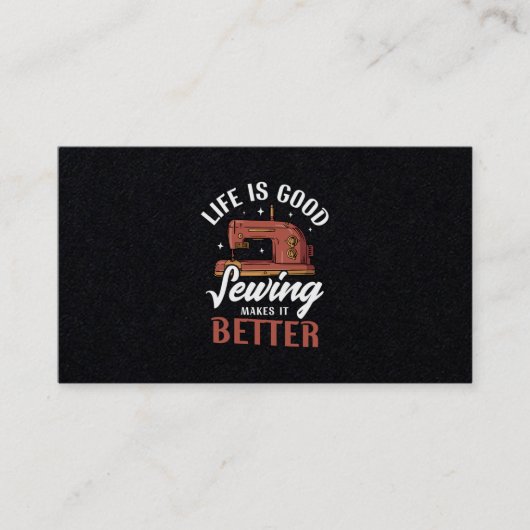 09.Het leven is goed naaien maakt het beter Visitekaartje (Voorkant)