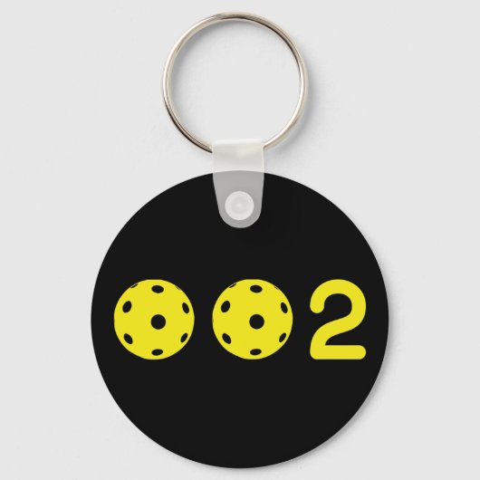 0 0 2 Funny Pickleball-score Sleutelhanger (Voorkant)