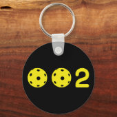 0 0 2 Funny Pickleball-score Sleutelhanger (Voorkant)