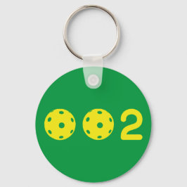 0 0 2 Funny Pickleball-score Sleutelhanger