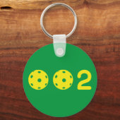 0 0 2 Funny Pickleball-score Sleutelhanger (Voorkant)