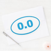 0,0 blauwcyaan ovale sticker (Envelop)