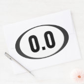 0,0 Geen lopende ovale Sticker (Envelop)