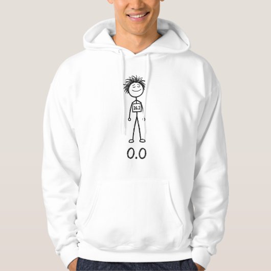 0.0 Grappige Stick Figure Guy Runner Marathon Grap Hoodie (Voorkant)