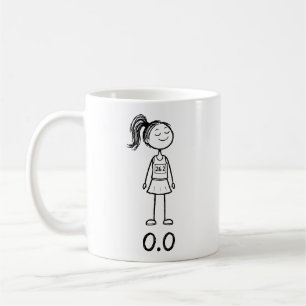 0.0 Grappige Stickfigure Meisje Hardloper Maratho Koffiemok
