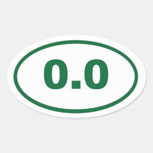 0,0 groen ovale sticker