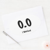 0,0 ik heb gevolgd ovale sticker (Envelop)