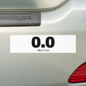 0.0 Ik loop niet. Bumpersticker (Op auto)