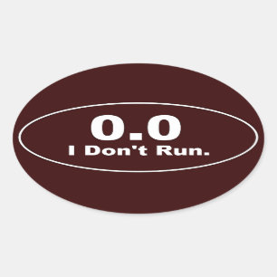 0,0 Ik ren niet. sticker