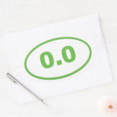 0,0 lichtgroen ovale sticker (Envelop)