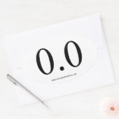 0,0 mijl ovale sticker (Envelop)
