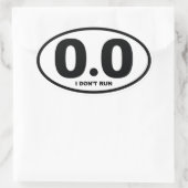 0,0 mille die ik niet loop ovale sticker (Tas)