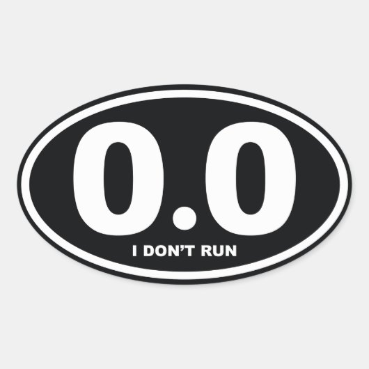 0,0 mille die ik niet loop ovale sticker (Voorkant)
