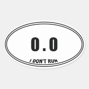 0.0 niet-runner ovale Stickers