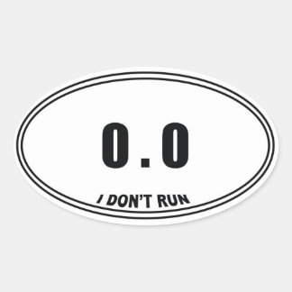 0.0 niet-runner ovale Stickers