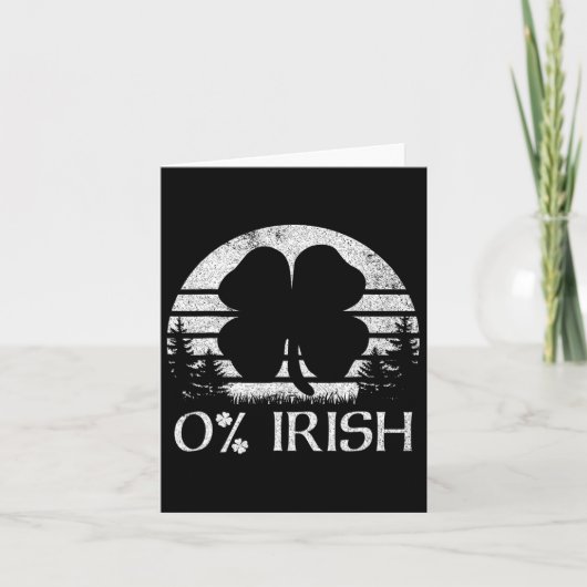 0% 0% Nul procent Irish St Patricks Day Mannen Vro Kaart (Voorkant)