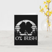 0% 0% Nul procent Irish St Patricks Day Mannen Vro Kaart (Gele Bloem)