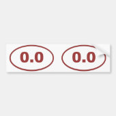 0,0 ovaal bumpersticker (Voorkant)