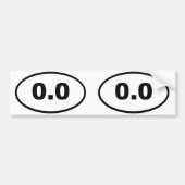 0,0 ovaal bumpersticker (Voorkant)