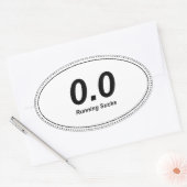 0.0 ovale Bumpersticker hardlopen zuigt! Ovale Sticker (Envelop)