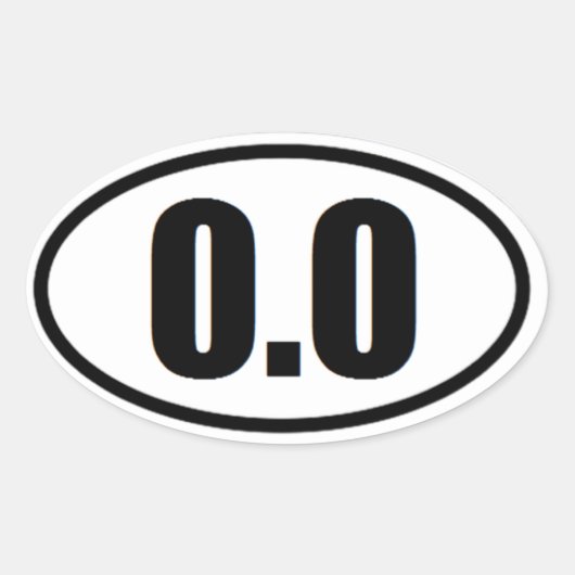 0,0 ovale stickers (Voorkant)