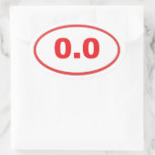 0,0 rood ovale sticker (Tas)