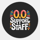0.0 Suprt Staff Marathon Cheer Squad -  Ronde Sticker (Voorkant)