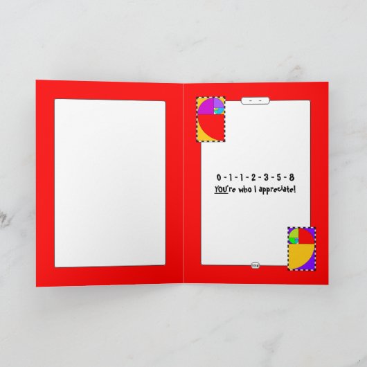 0-1-1-2-3-5-8 Fibonacci Kaart (Binnen)