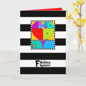 0-1-1-2-3-5-8 Fibonacci Kaart (Gele Bloem)