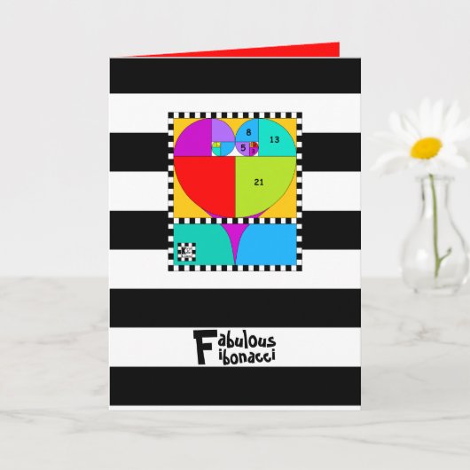 0-1-1-2-3-5-8 Fibonacci Kaart (Kleine Plant)