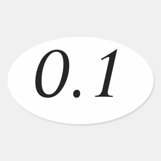 0,1 ovale Sticker (Voorkant)