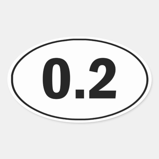 0.2 mijl grappige lopende Sticker (Voorkant)