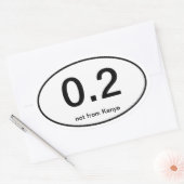 0.2 Pardon Sticker, niet uit Kenia Ovale Sticker (Envelop)
