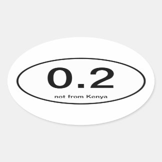 0.2 Pardon Sticker, niet uit Kenia Ovale Sticker
