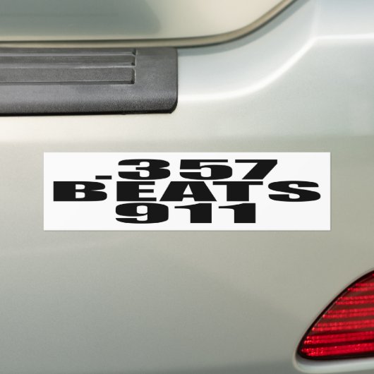 0,357 Beats 911 Bumpersticker (Op auto)