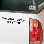 0,357 slagen 911 bumpersticker (Op Truck)