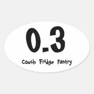 0.3 Couch Koelkast Pantry Ovale Sticker