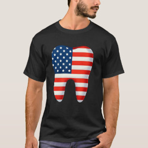 0 4 juli Amerikaanse Tandheelkundige Tanden Amerik T-shirt