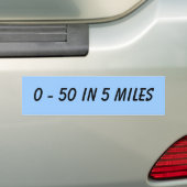 0 - 50 in 5 milj bumpersticker (Op auto)