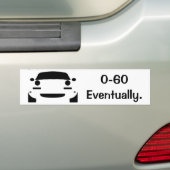 0-60 grappige miata bumpersticker (Op auto)