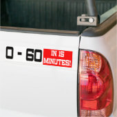 0 - 60 in 15 minuten Bumpersticker (Op Truck)